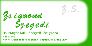 zsigmond szegedi business card